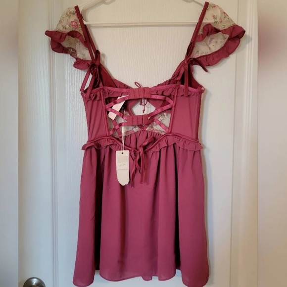 For Love and Lemons Camilla Embroidered Slip Dress M  🍋 💕 - Picture 3 of 8